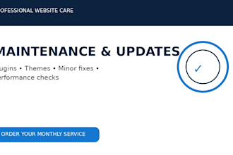 manage, maintain and optimize your website monthly