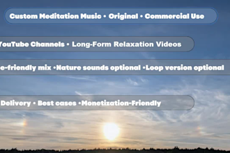 create original sleep meditation music for youtube