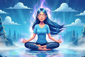 create 4k youtube meditation relaxing music video rain sleep yoga chakra 1 hour