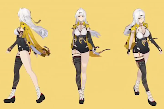 design and rig live2d vtuber model anime style male and female vtuber model