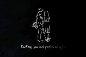 create a beautiful hand drawn lyrics video for your son