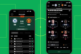 develop fantasy sports app, uxui design, fantasy sports website, football app