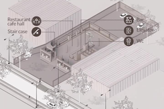 create 3d architectural massing and axonometric visualization
