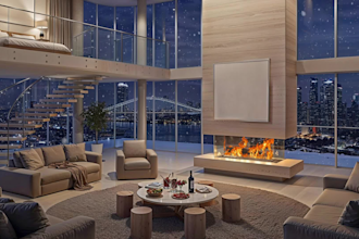 create luxury bedroom apartment rain ambience video with cozy vibes