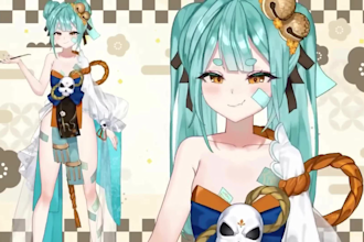 design and rig high quality live2d model, 2d vtuber model and anime vtuber model