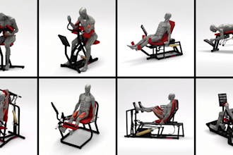 create 3d exercise videos, workout animation, 3d anatomy fitness, gym animation