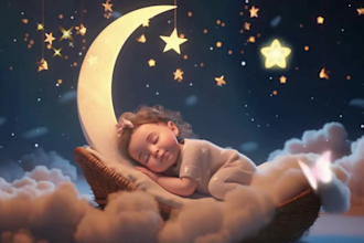 make relaxing baby sleep lullaby video, bedtime music video for youtube