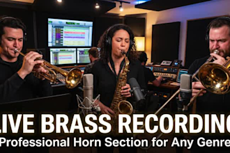 record a professional brass horn section trumpet, saxophone, and trombone
