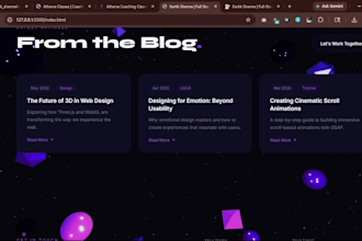 build a premium frontend website with react and tailwind