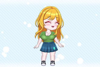 draw anime vtuber live2d vtuber model 2d vtuber rigging 2d vtuber for streaming