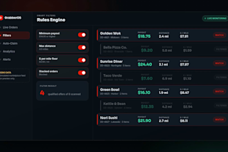 develop doordash order grabber, auto claim bot, and driver automation