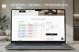 create squarespace pilates yoga gym fitness class booking website studio coach