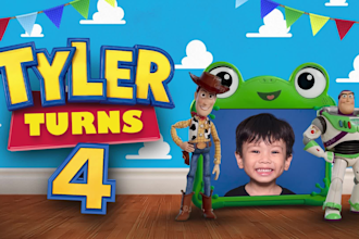 create a personalized toy story birthday video