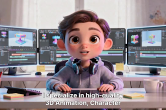 create stunning 3d animation videos for products, ads,branding