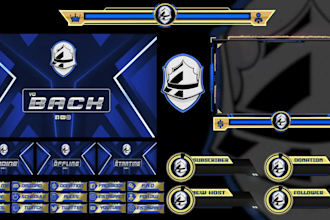 design professional full branding twitch channel or animated overlay