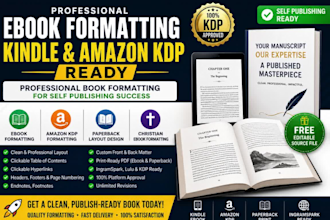 book formatting for amazon kdp, ebook, paperback formatting, kindle publishing