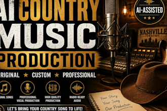 be your ai country music producer, ai assisted songwriting original country song