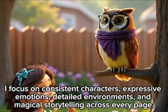 create pixar inspired pet storybook illustrations