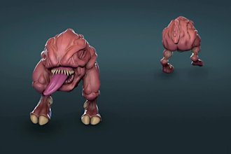 create 3d creature model rig dragon model alien monster for unreal engine, unity