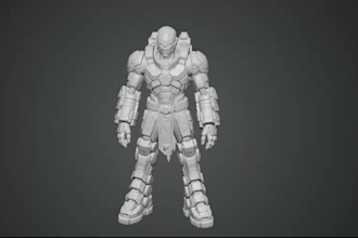 design and sculpt  a custom 3d miniature or action figure for printing