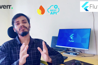 build flutter app android, ios, web with firebase, restapis
