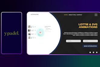 create lottie and svg animation for websites or mobile apps