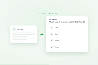 create 100 question quiz from your text