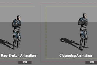 professionally clean up motion capture animation and mocap data