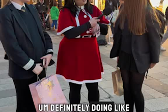 create viral christmas street interview ugc ads with real people