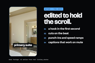 edit scroll stopping real state reels for instagram and tiktok