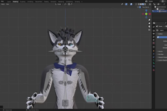 do 3d furry nsfw vrchat avatar commission, vrc avatar vtuber model rig for quest