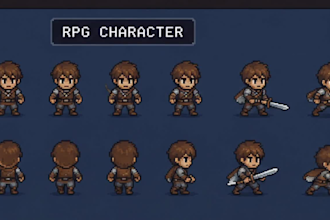 pixel art animation 2d pixel art character 8bit 16bit 32bit for game character