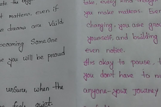write anything elegant and soothing style