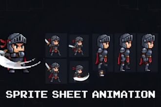 create pixel character pngtuber giftuber sprite sheet animation