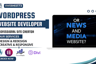 create responsive wordpres website design and development