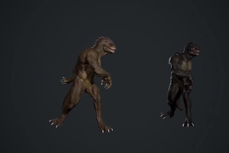 optimized poly model,unity fantasy creatures,4k pbr,game ready zombie, ps1 model