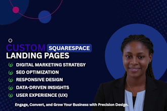 design custom squarespace landing page