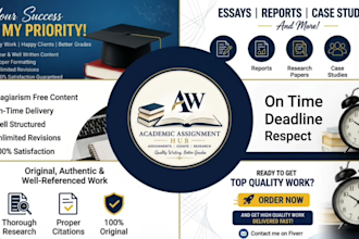 write high quality assignment, report and summary writing for you