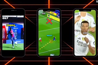 create trending football shorts for youtube, tiktok and instagram