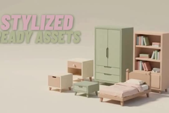 create low poly 3d game assets for unity and unreal engine