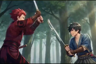 do 2d animation, ai anime animation, anime fighting video