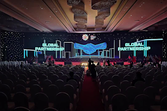 create holographic silhouette led wall visuals, stage show concert visuals