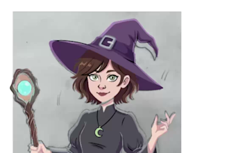 hand trace or design from scratch your character or illustration in illustrator