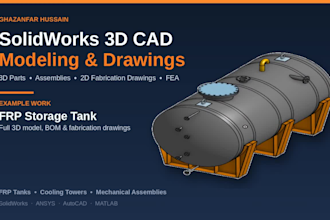 design pressure vessels, storage tanks, and fabrication drawings in solidworks