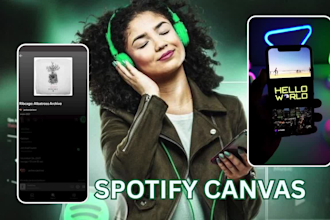 make video animated cover art spotify canvas, album cover motion graphics glitch