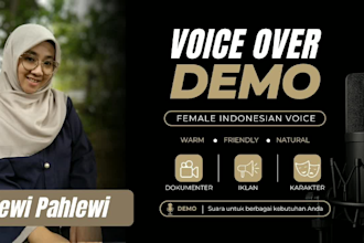 natural indonesian voice over for your video