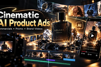 create cinematic ai product video ads, ai commercials and brand promo videos
