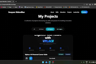 create a professional portfolio for you