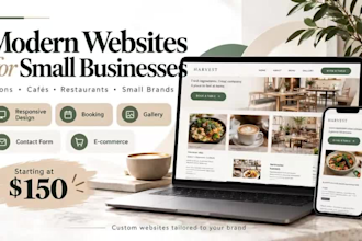 build a modern website for salons, cafes, restaurants and small brands
