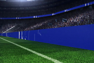 do stadium screen, led wall and 3d football arena billboard animation jumbotrons